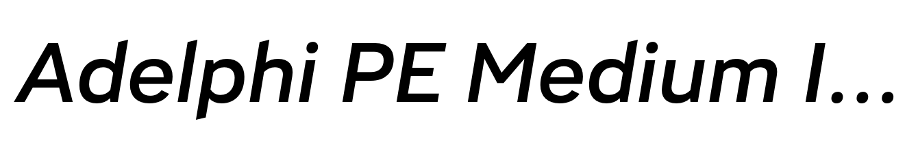 Adelphi PE Medium Italic
